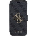 Guess GUBKP15X4GMGGR iPhone 15 Pro Max 6.7" szary/grey book 4G Metal Logo