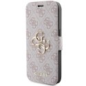 Guess GUBKP15L4GMGPI iPhone 15 Pro 6.1" różowy/pink book 4G Metal Logo