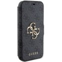 Guess GUBKP15S4GMGGR iPhone 15 / 14 / 13 6.1" szary/grey book 4G Metal Logo