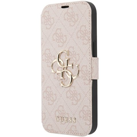 Guess GUBKP15S4GMGPI iPhone 15 / 14 / 13 6.1" różowy/pink book 4G Metal Logo