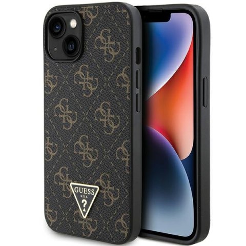 Guess GUHCP14SPG4GPK iPhone 14 / 15 / 13 6.1" czarny/black hardcase 4G Triangle Metal Logo