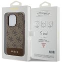 Guess GUHCP15LG4GLBR iPhone 15 Pro 6.1" brązowy/brown hardcase 4G Stripe Collection
