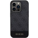 Guess GUHCP15LG4GLGR iPhone 15 Pro 6.1" szary/grey hardcase 4G Stripe Collection