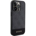 Guess GUHCP15LG4GLGR iPhone 15 Pro 6.1" szary/grey hardcase 4G Stripe Collection