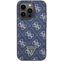 Guess GUHCP15LPG4GPB iPhone 15 Pro 6.1" niebieski/blue hardcase 4G Triangle Metal Logo