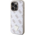 Guess GUHCP15LPG4GPH iPhone 15 Pro 6.1" biały/white hardcase 4G Triangle Metal Logo