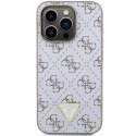 Guess GUHCP15LPG4GPH iPhone 15 Pro 6.1" biały/white hardcase 4G Triangle Metal Logo