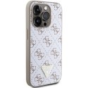 Guess GUHCP15LPG4GPH iPhone 15 Pro 6.1" biały/white hardcase 4G Triangle Metal Logo