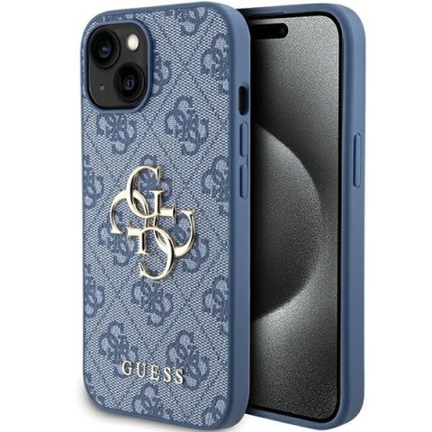 Guess GUHCP15S4GMGBL iPhone 15 / 14 / 13 6.1" niebieski/blue hardcase 4G Big Metal Logo