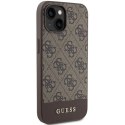 Guess GUHCP15SG4GLBR iPhone 15 / 14 / 13 6.1" brązowy/brown hardcase 4G Stripe Collection