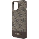 Guess GUHCP15SG4GLBR iPhone 15 / 14 / 13 6.1" brązowy/brown hardcase 4G Stripe Collection