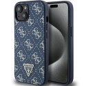 Guess GUHCP15SPG4GPB iPhone 15 / 14 / 13 6.1" niebieski/blue hardcase 4G Triangle Metal Logo