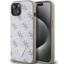 Guess GUHCP15SPG4GPH iPhone 15 / 14 / 13 6.1" biały/white hardcase 4G Triangle Metal Logo