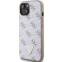 Guess GUHCP15SPG4GPH iPhone 15 / 14 / 13 6.1" biały/white hardcase 4G Triangle Metal Logo