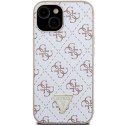 Guess GUHCP15SPG4GPH iPhone 15 / 14 / 13 6.1" biały/white hardcase 4G Triangle Metal Logo