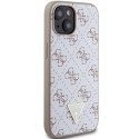 Guess GUHCP15SPG4GPH iPhone 15 / 14 / 13 6.1" biały/white hardcase 4G Triangle Metal Logo