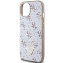 Guess GUHCP15SPG4GPH iPhone 15 / 14 / 13 6.1" biały/white hardcase 4G Triangle Metal Logo