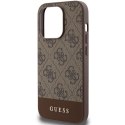 Guess GUHCP15XG4GLBR iPhone 15 Pro Max 6.7" brązowy/brown hardcase 4G Stripe Collection