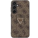 Guess GUHCS24SPGS4TDW S24 S921 brązowy/brown hardcase Grip Stand 4G Triangle Strass