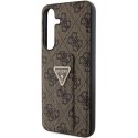 Guess GUHCS24SPGS4TDW S24 S921 brązowy/brown hardcase Grip Stand 4G Triangle Strass