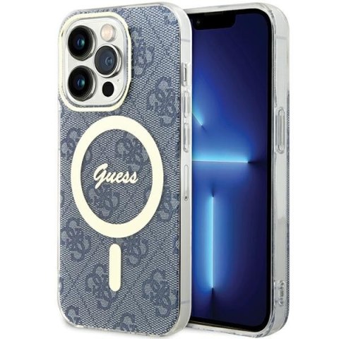 Guess GUHMP15XH4STB iPhone 15 Pro Max 6.7" niebieski/blue hardcase IML 4G MagSafe