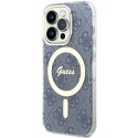 Guess GUHMP15XH4STB iPhone 15 Pro Max 6.7" niebieski/blue hardcase IML 4G MagSafe