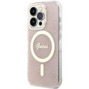 Guess GUHMP15XH4STP iPhone 15 Pro Max 6.7" rózowy/pink hardcase IML 4G MagSafe