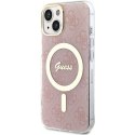 Guess GUHMP15SH4STP iPhone 15 / 14 / 13 6.1" różowy/pink hardcase IML 4G MagSafe