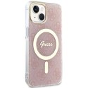 Guess GUHMP15SH4STP iPhone 15 / 14 / 13 6.1" różowy/pink hardcase IML 4G MagSafe