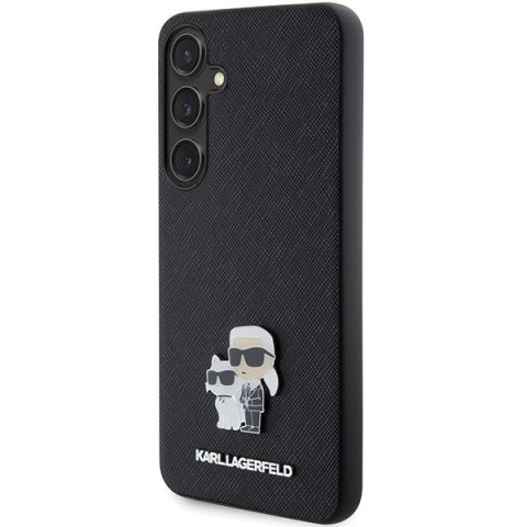 Karl Lagerfeld KLHCS24MPSAKCMPK S24+ S926 hardcase czarny/black Saffiano Karl & Choupette Metal Pin