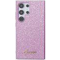 Guess GUHCS24LHGGSHU S24 Ultra S928 fioletowy/purple hardcase Glitter Script