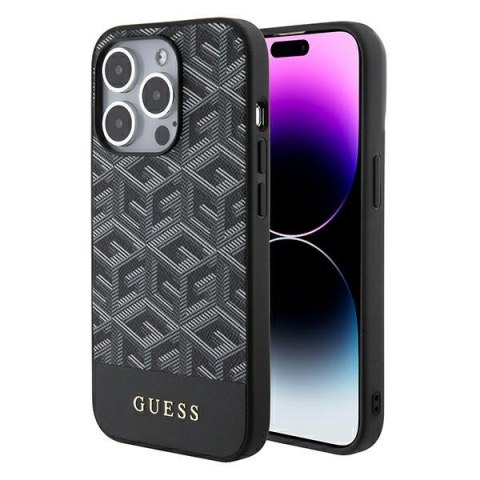 Guess GUHMP15XHGCFSEK iPhone 15 Pro Max 6.7" czarny/black hardcase GCube Stripes MagSafe