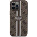 Guess GUHMP15XP4RPSW iPhone 15 Pro Max 6.7" brązowy/brown hardcase 4G Printed Stripes MagSafe