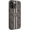 Guess GUHMP15XP4RPSW iPhone 15 Pro Max 6.7" brązowy/brown hardcase 4G Printed Stripes MagSafe