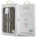 Guess GUHMP15XP4RPSW iPhone 15 Pro Max 6.7" brązowy/brown hardcase 4G Printed Stripes MagSafe