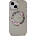 Guess GUHMP15SHFWFCK iPhone 15 / 14 / 13 6.1" czarny/black hardcase IML Flowers Wreatch MagSafe