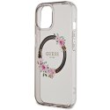 Guess GUHMP15SHFWFCK iPhone 15 / 14 / 13 6.1" czarny/black hardcase IML Flowers Wreatch MagSafe