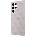 Guess GUHMS24LG4GFRP S24 Ultra S928 różowy/pink hardcase 4G Collection Leather Metal Logo MagSafe