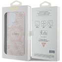 Guess GUHMS24LG4GFRP S24 Ultra S928 różowy/pink hardcase 4G Collection Leather Metal Logo MagSafe