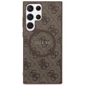 Guess GUHMS24LG4GFRW S24 Ultra S928 brązowy/brown hardcase 4G Collection Leather Metal Logo MagSafe