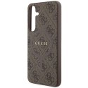 Guess GUHMS24MG4GFRW S24+ S926 brązowy/brown hardcase 4G Collection Leather Metal Logo MagSafe