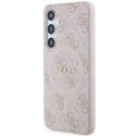 Guess GUHMS24SG4GFRP S24 S921 różowy/pink hardcase 4G Collection Leather Metal Logo MagSafe