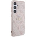 Guess GUHMS24SG4GFRP S24 S921 różowy/pink hardcase 4G Collection Leather Metal Logo MagSafe