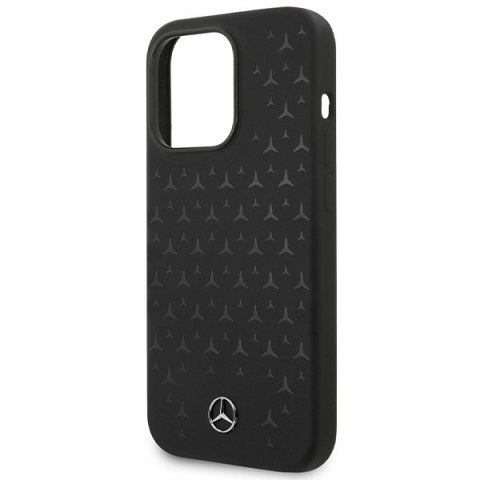 Mercedes MEHMP15XSIPBK iPhone 15 Pro Max 6.7" czarny/black hardcase Silicone Stars Pattern MagSafe