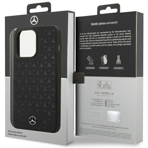 Mercedes MEHMP15XSIPBK iPhone 15 Pro Max 6.7" czarny/black hardcase Silicone Stars Pattern MagSafe