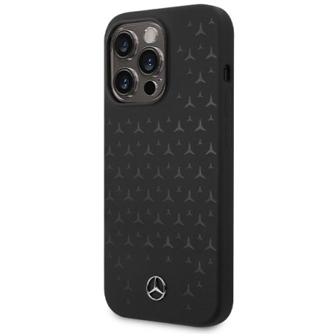 Mercedes MEHMP15LSIPBK iPhone 15 Pro 6.1" czarny/black hardcase Silicone Stars Pattern MagSafe