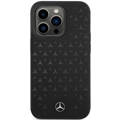 Mercedes MEHMP15LSIPBK iPhone 15 Pro 6.1" czarny/black hardcase Silicone Stars Pattern MagSafe