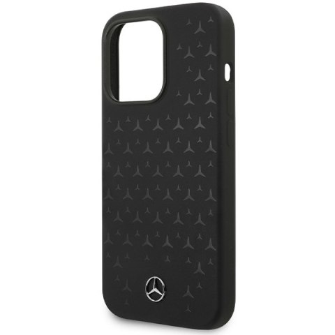 Mercedes MEHMP15LSIPBK iPhone 15 Pro 6.1" czarny/black hardcase Silicone Stars Pattern MagSafe