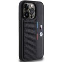 BMW BMHCP15X23PUPVK iPhone 15 Pro Max 6.7" czarny/black hardcase Perforated Tricolor Line