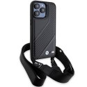 BMW BMHCP15L23PSCCK iPhone 15 Pro 6.1" czarny/black hardcase M Edition Carbon Stripe & Strap